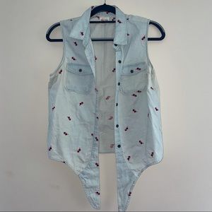 Black Poppy Tank Top